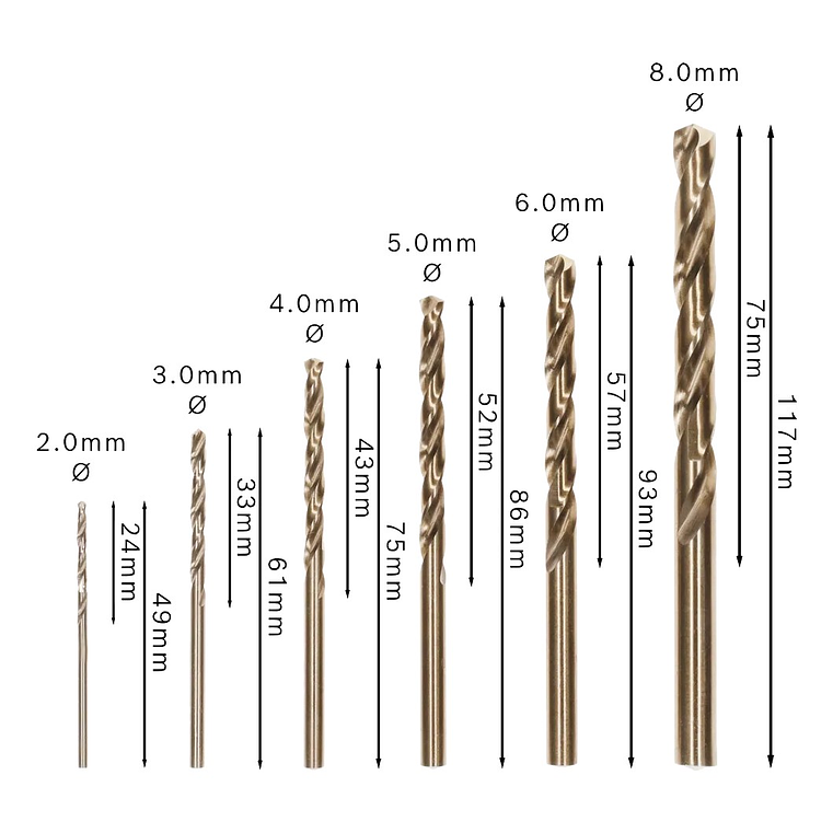 Conjunto de brocas para metal PRO Stainless Steel HSS-Co (6 unids) BOSCH  3