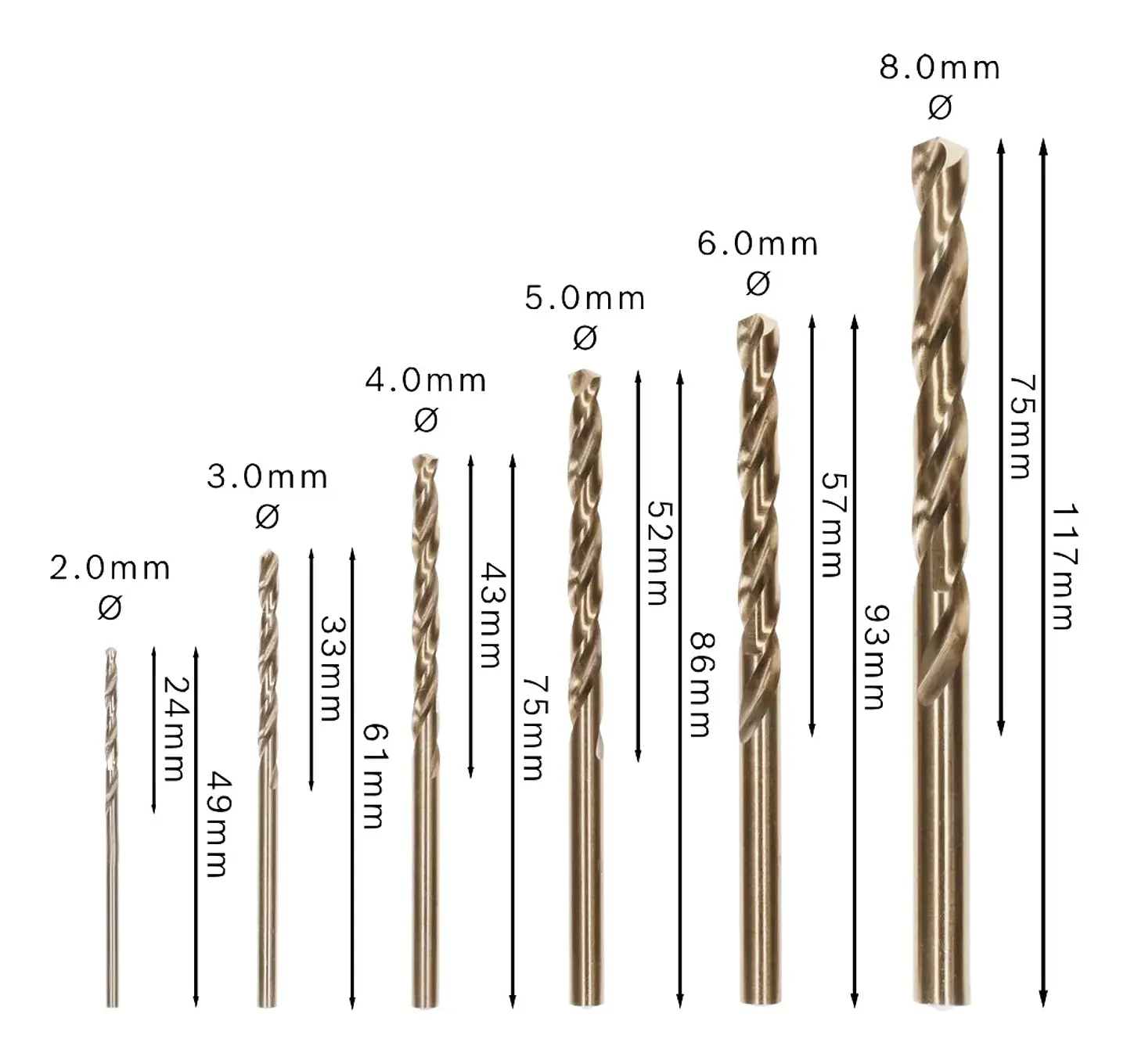 Conjunto de brocas para metal PRO Stainless Steel HSS-Co (6 unids) BOSCH  3