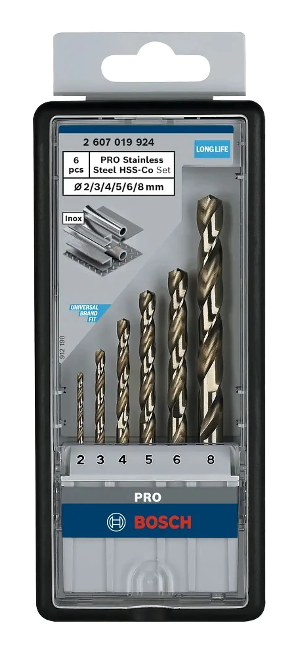 Conjunto de brocas para metal PRO Stainless Steel HSS-Co (6 unids) BOSCH  5