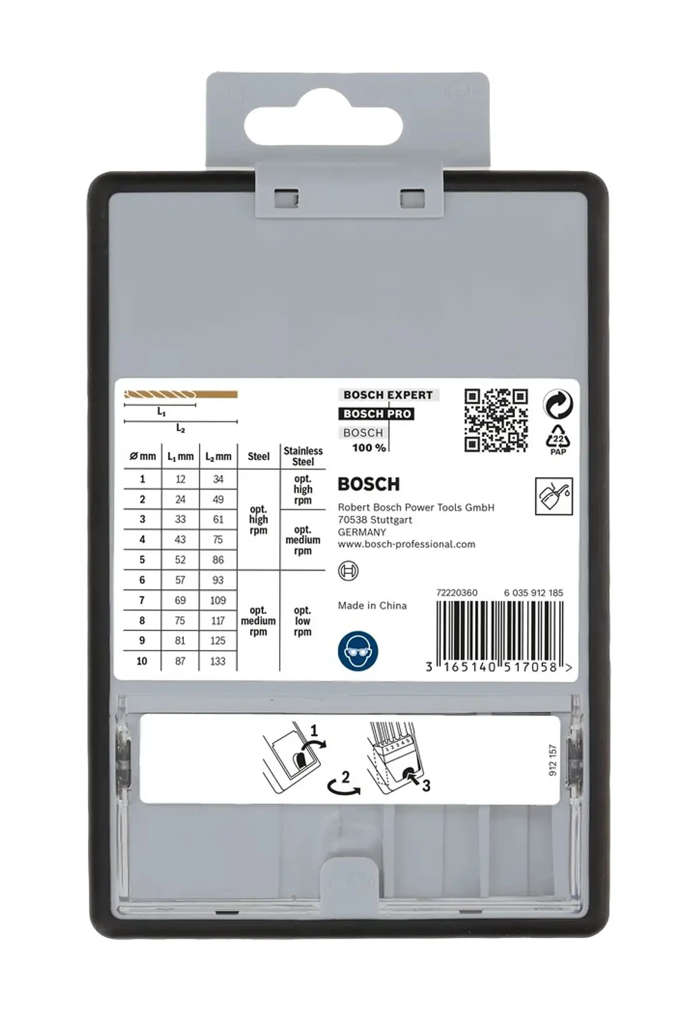 Conjunto de brocas para metal PRO Stainless Steel HSS-Co (10 unids) BOSCH 5
