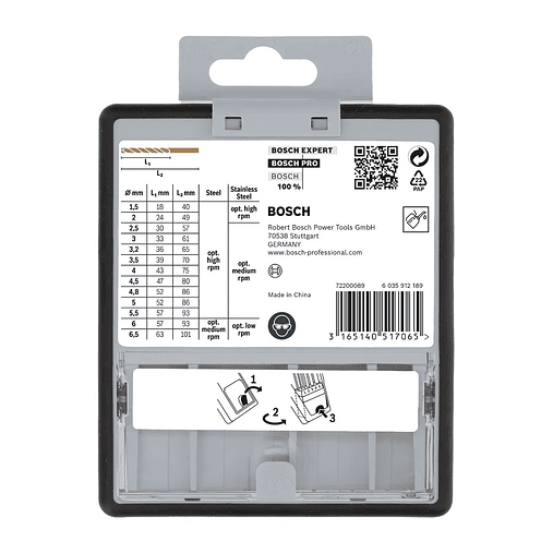 Conjunto de brocas para metal PRO Stainless Steel HSS-Co (13 unids) BOSCH  5