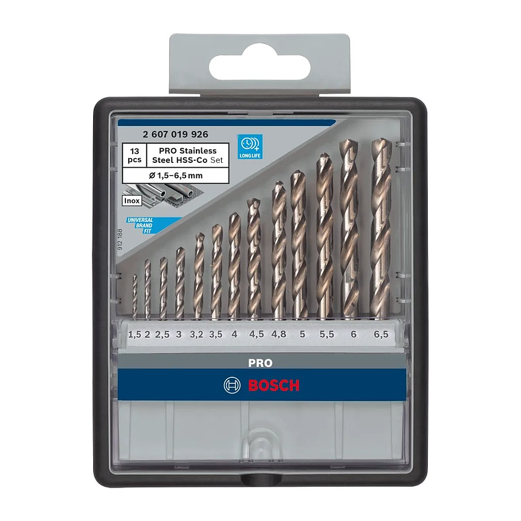 Conjunto de brocas para metal PRO Stainless Steel HSS-Co (13 unids) BOSCH  4