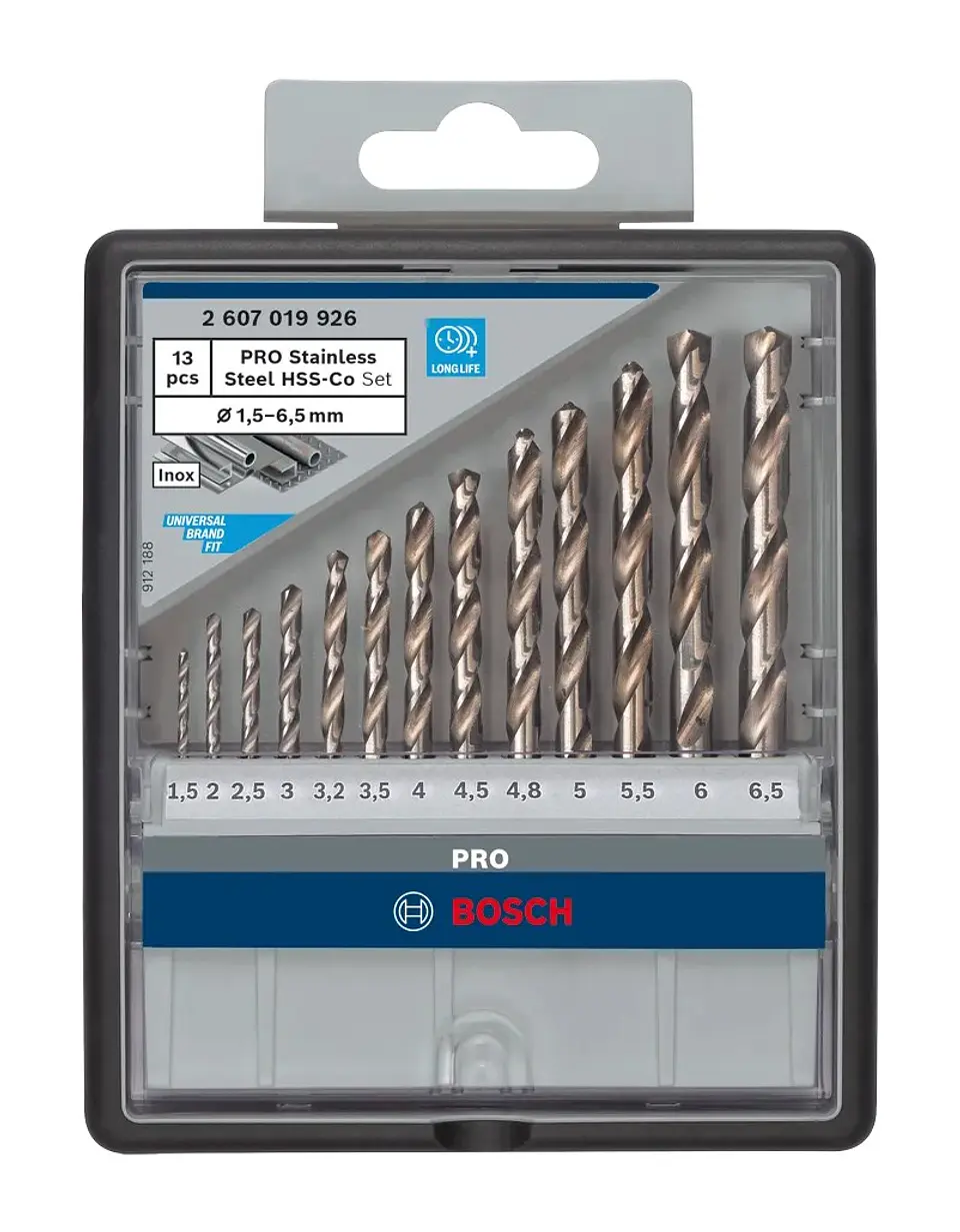 Conjunto de brocas para metal PRO Stainless Steel HSS-Co (13 unids) BOSCH  4
