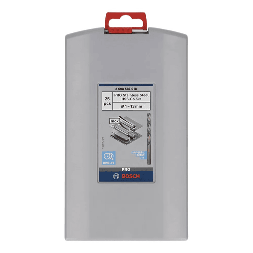 Conjunto de brocas para metal PRO Stainless Steel HSS-Co (25 unids) BOSCH 4
