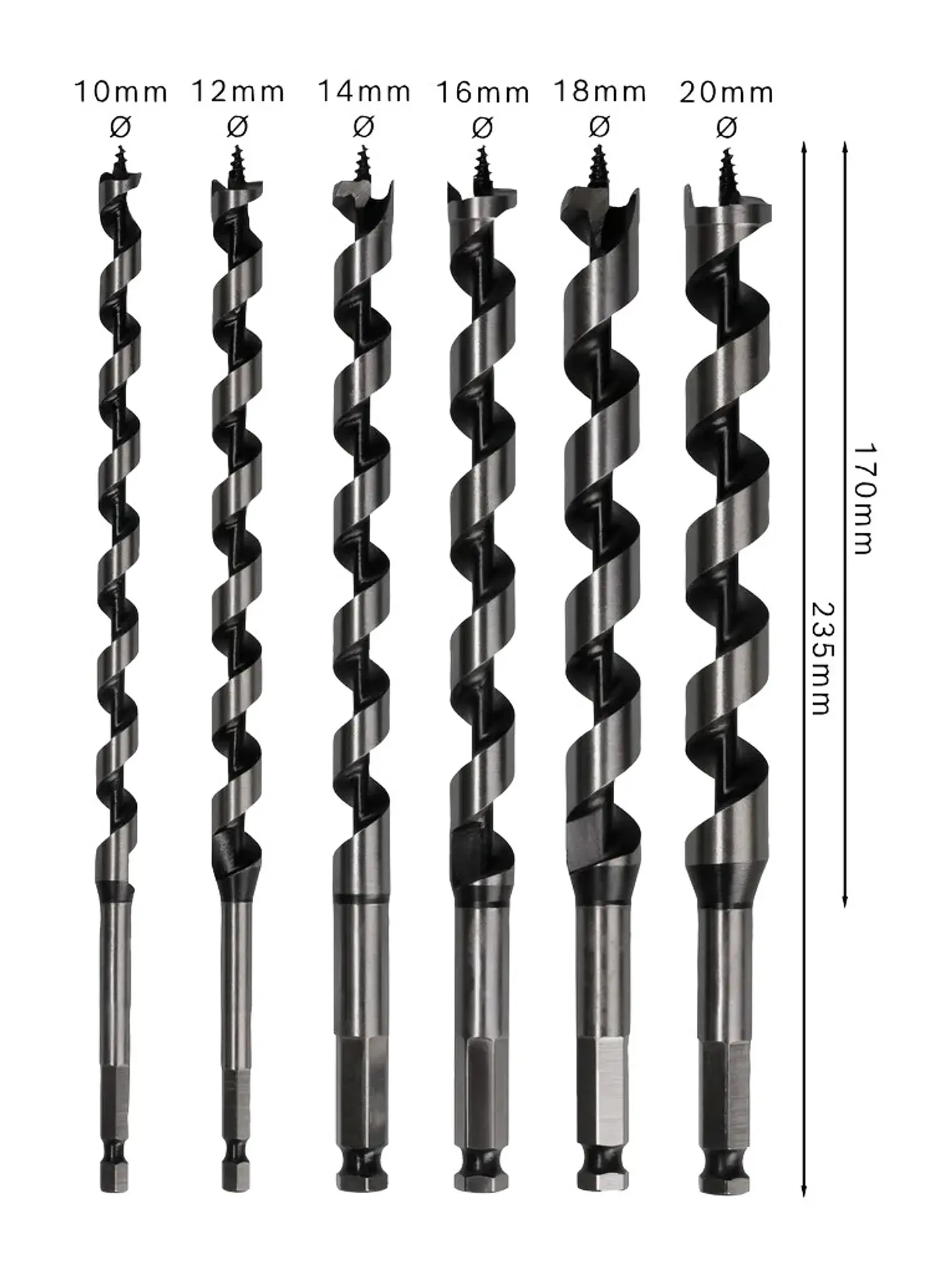 Conjunto de brocas PRO Wood Auger (6 unids) BOSCH  3