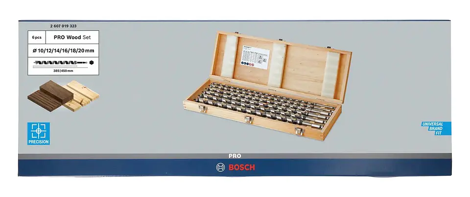Conjunto de brocas PRO Wood Auger (6 unids) BOSCH 5