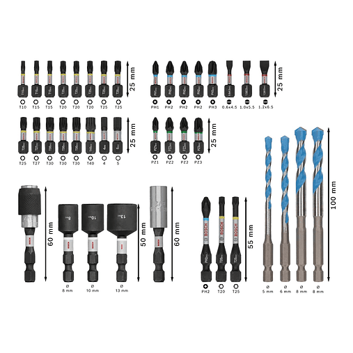 PRO Impact Mixed Set ( 40 unids) BOSCH  3