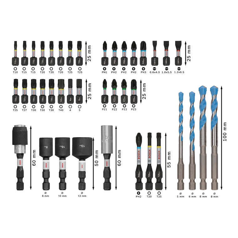 PRO Impact Mixed Set ( 40 unids) BOSCH  3