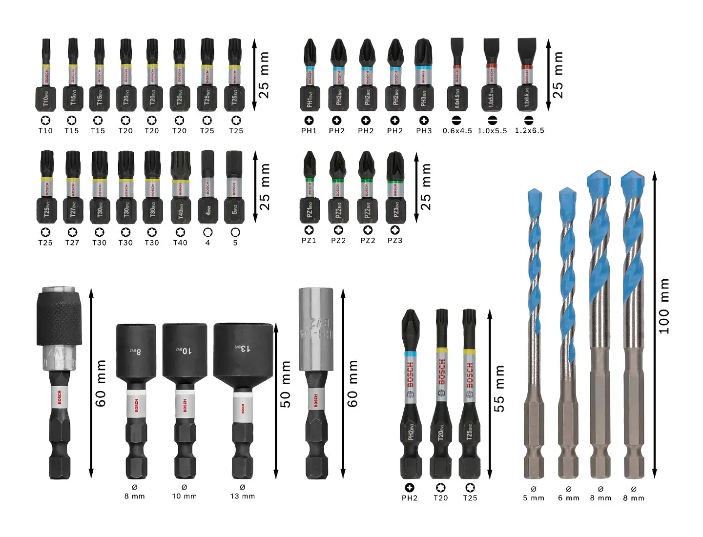 PRO Impact Mixed Set ( 40 unids) BOSCH  3