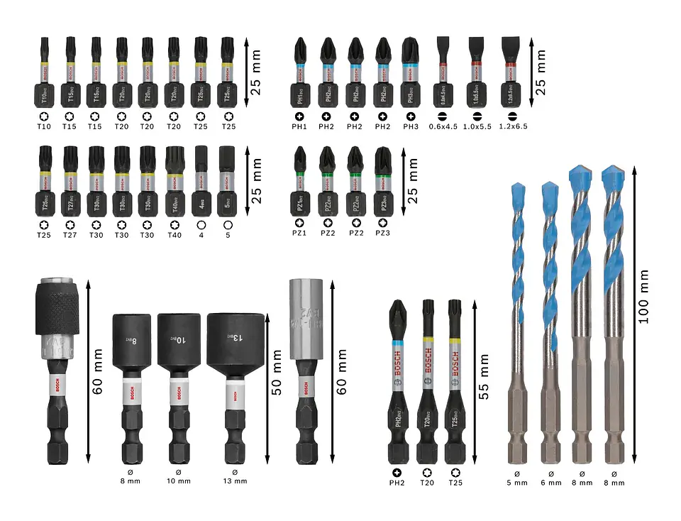 PRO Impact Mixed Set ( 40 unids) BOSCH  3