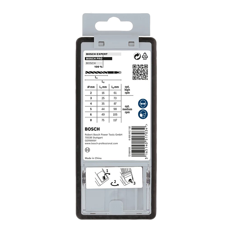 Conjunto de brocas para madeira PRO Wood HSS (7 unids) BOSCH  5