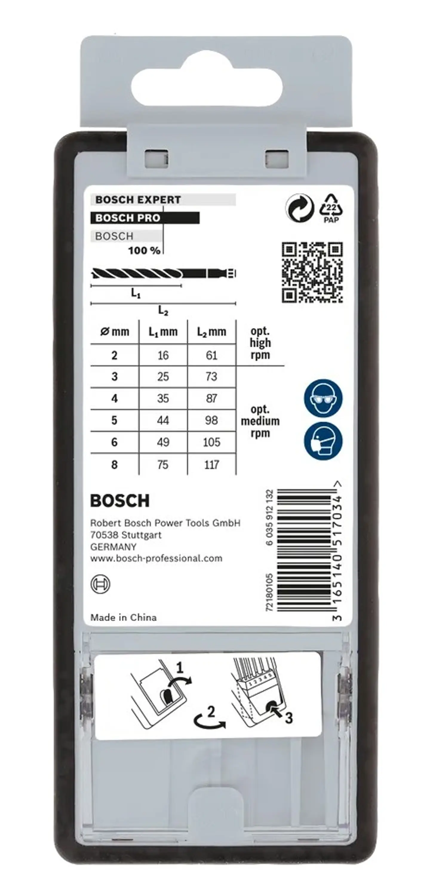 Conjunto de brocas para madeira PRO Wood HSS (7 unids) BOSCH  5