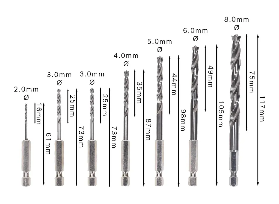 Conjunto de brocas para madeira PRO Wood HSS (7 unids) BOSCH  3
