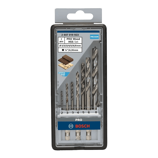 Conjunto de brocas para madeira PRO Wood HSS (7 unids) BOSCH  4