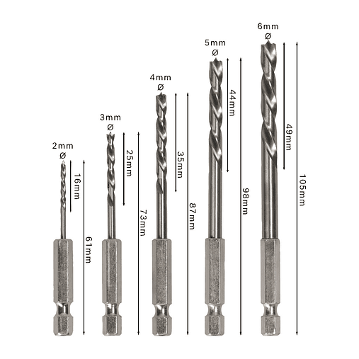 Conjunto de brocas para madeira PRO Wood HSS (5 unids) BOSCH 3