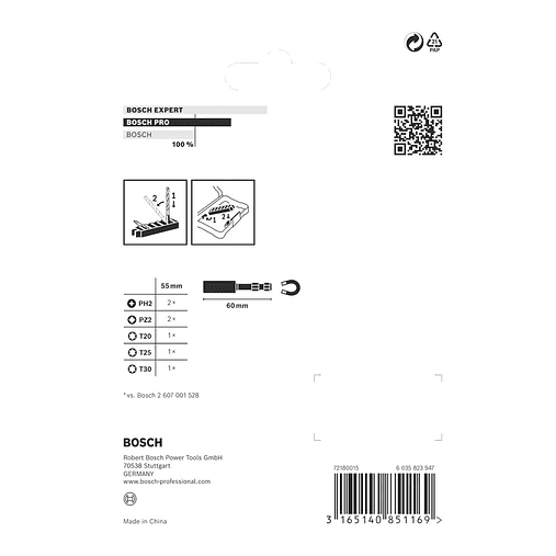 Conjunto de pontas de aparafusar PRO Impact ( 8 unids) BOSCH  4