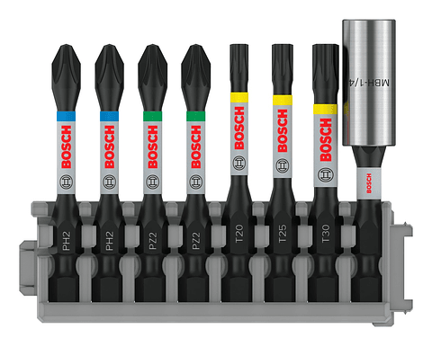 Conjunto de pontas de aparafusar PRO Impact ( 8 unids) BOSCH 