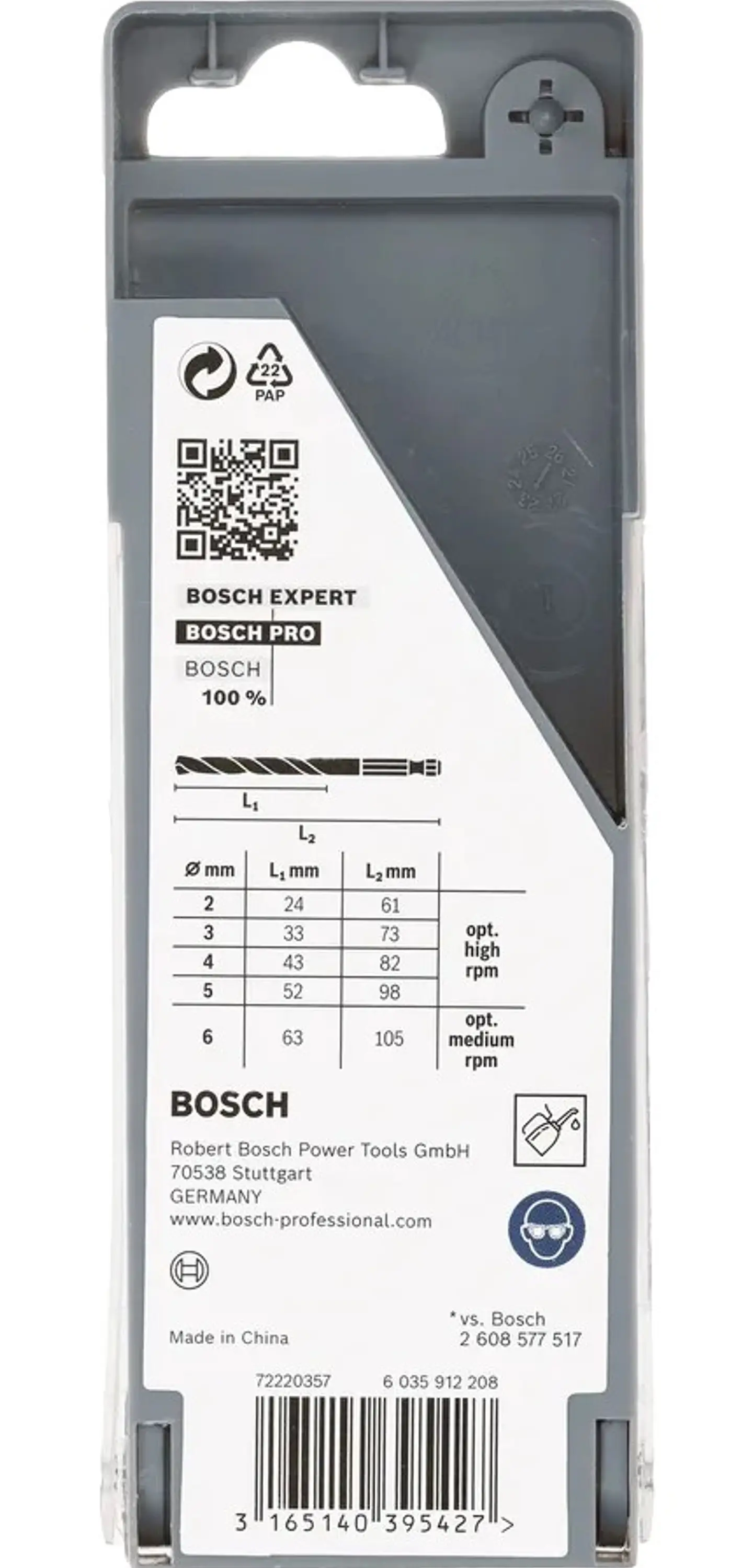 Conjunto de brocas para metal PRO Metal HSS-G Hex ( 5 unids) BOSCH  5