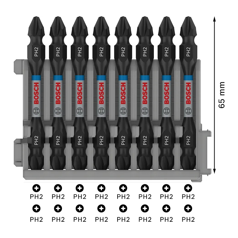 Conjunto de pontas de aparafusar PRO Impact ( 7 unids) BOSCH  2