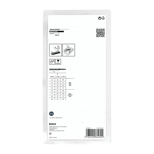 Conjunto de brocas para metal PRO Metal HSS-G Impact (8 unids) BOSCH  4