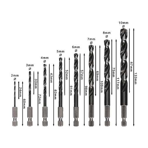 Conjunto de brocas para metal PRO Metal HSS-G Impact (8 unids) BOSCH  2