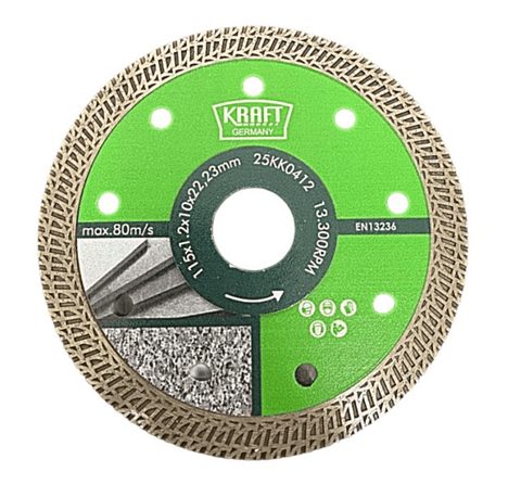 Disco Diamante para Grês Porcelânico/Azulejos ø115mm PH10 KRAFT