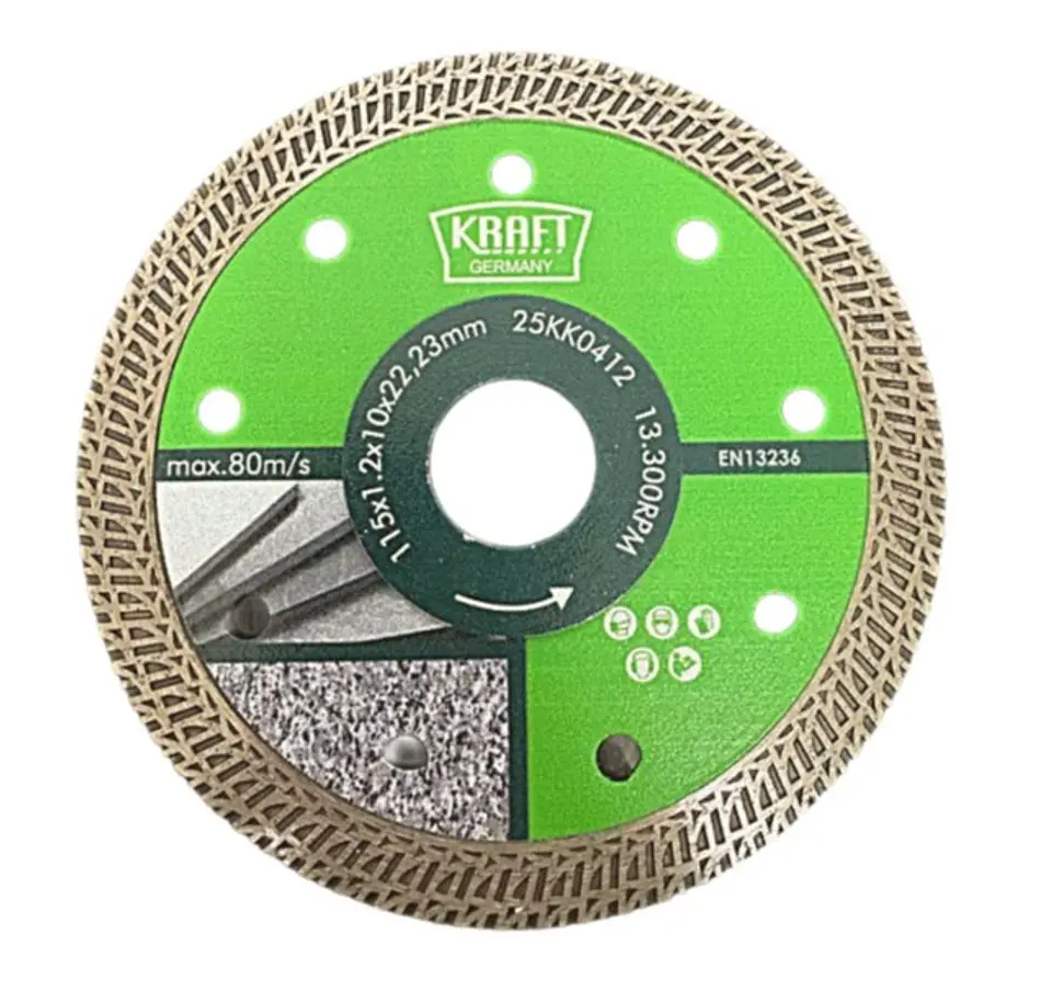 Disco Diamante para Grês Porcelânico/Azulejos ø125mm PH10 KRAFT 1