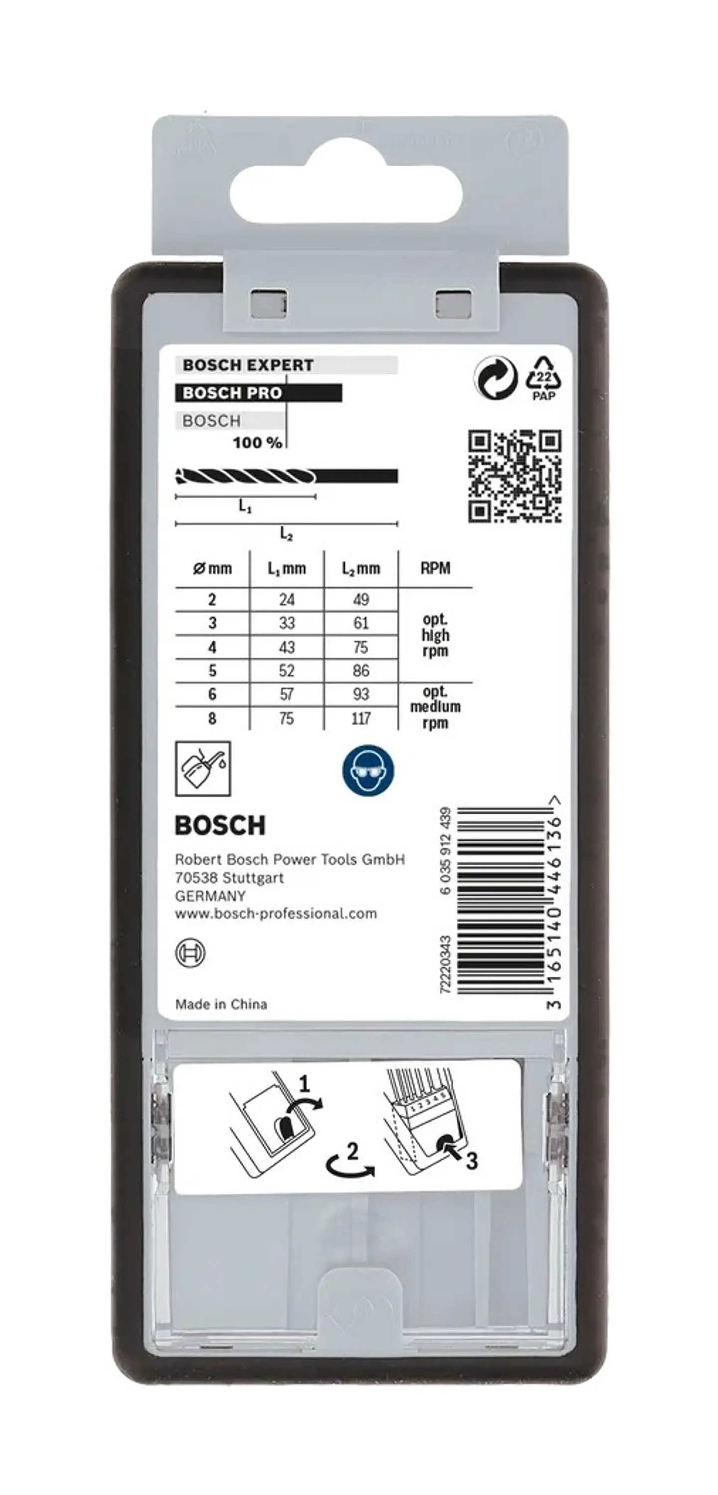 Conjunto de brocas para metal PRO Metal HSS-G (6 unids) BOSCH  5