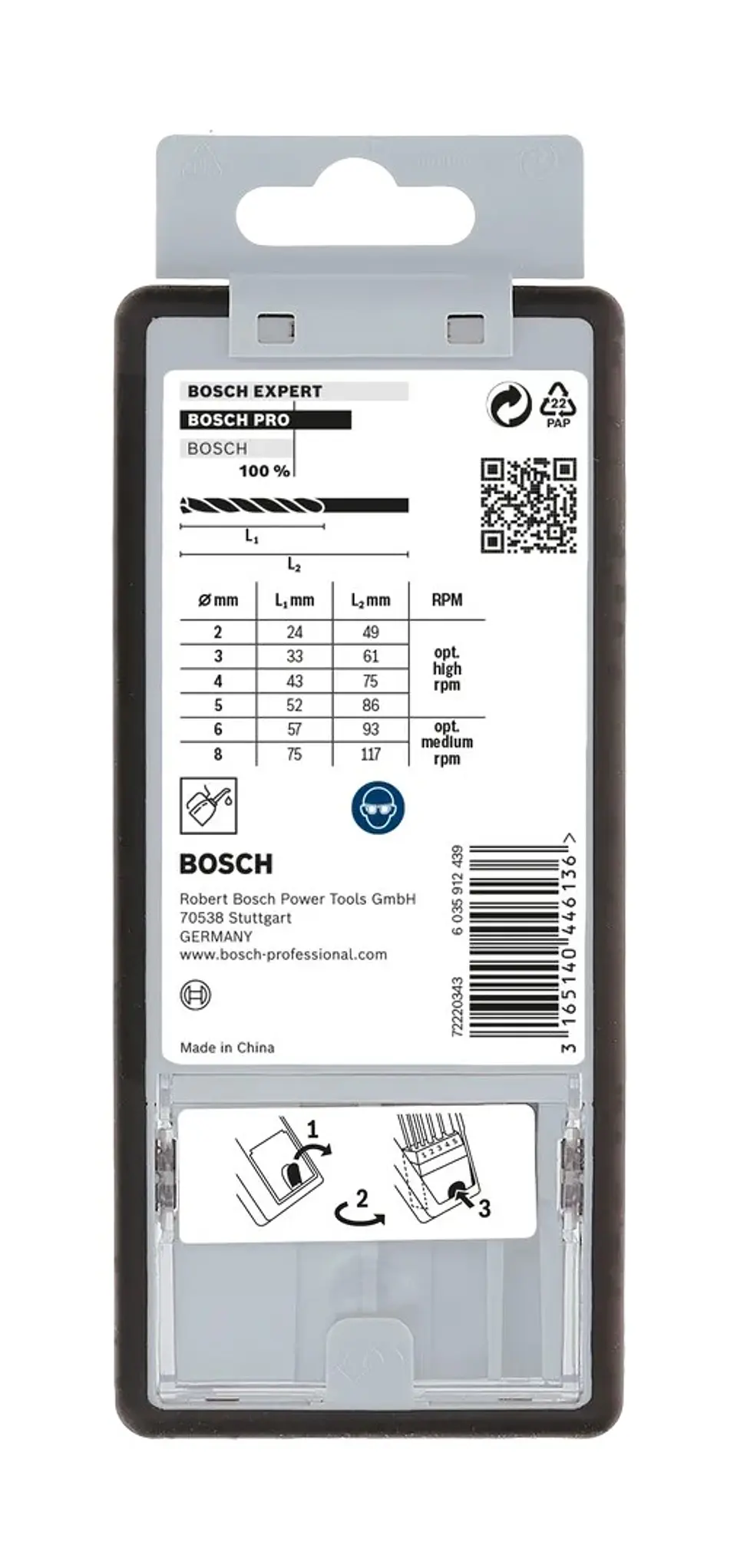 Conjunto de brocas para metal PRO Metal HSS-G (6 unids) BOSCH  5