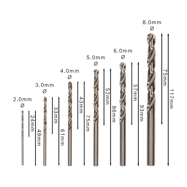 Conjunto de brocas para metal PRO Metal HSS-G (6 unids) BOSCH  3