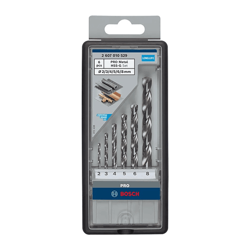 Conjunto de brocas para metal PRO Metal HSS-G (6 unids) BOSCH  4