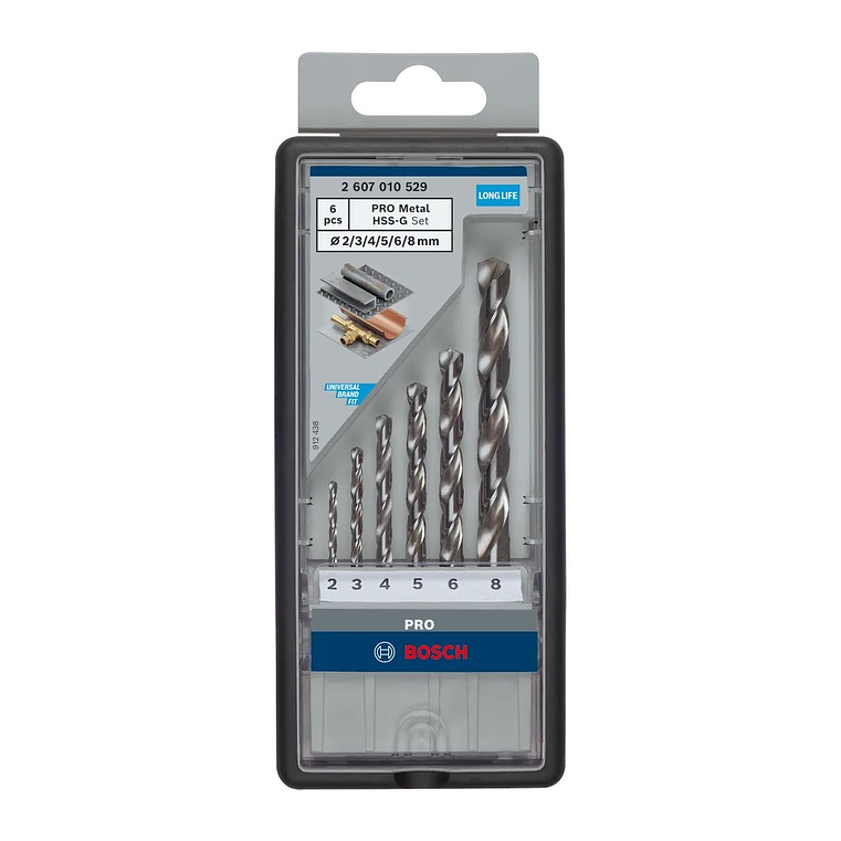 Conjunto de brocas para metal PRO Metal HSS-G (6 unids) BOSCH  4