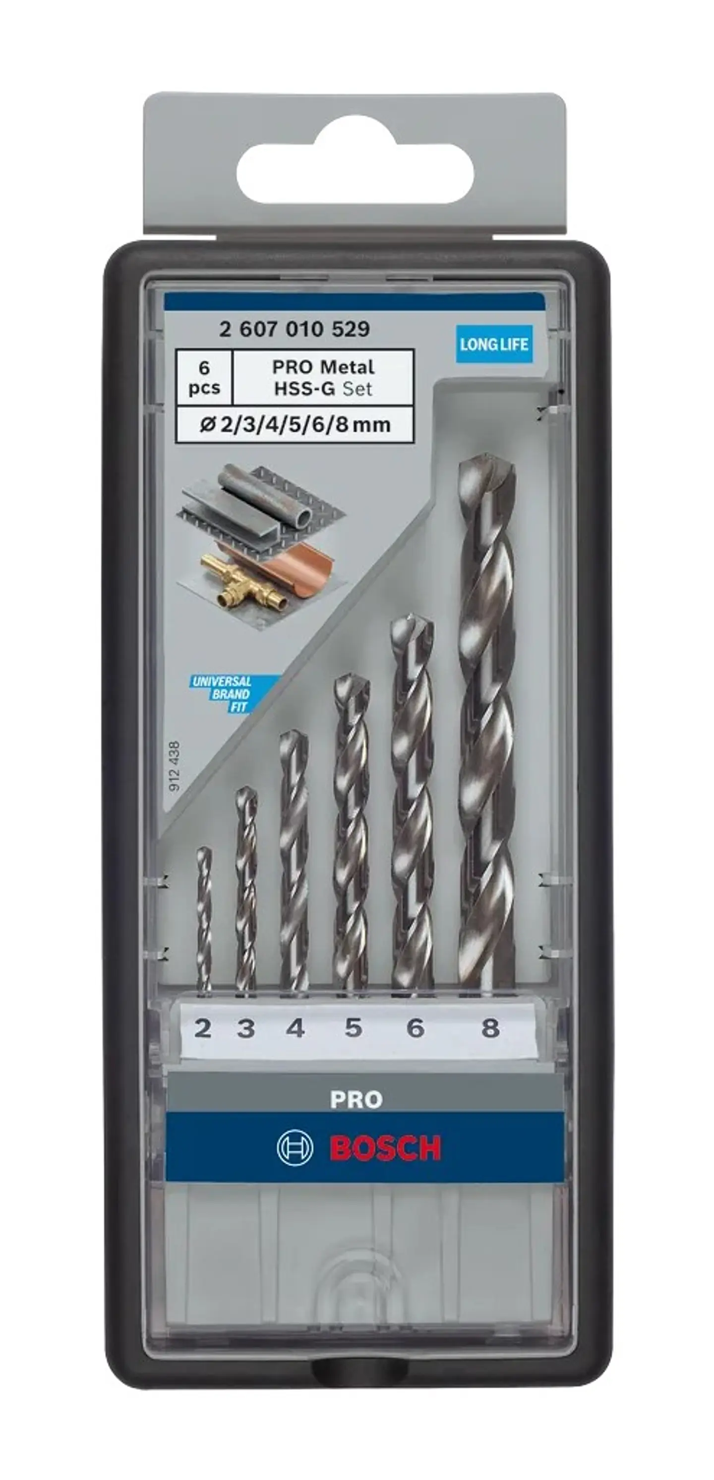 Conjunto de brocas para metal PRO Metal HSS-G (6 unids) BOSCH  4