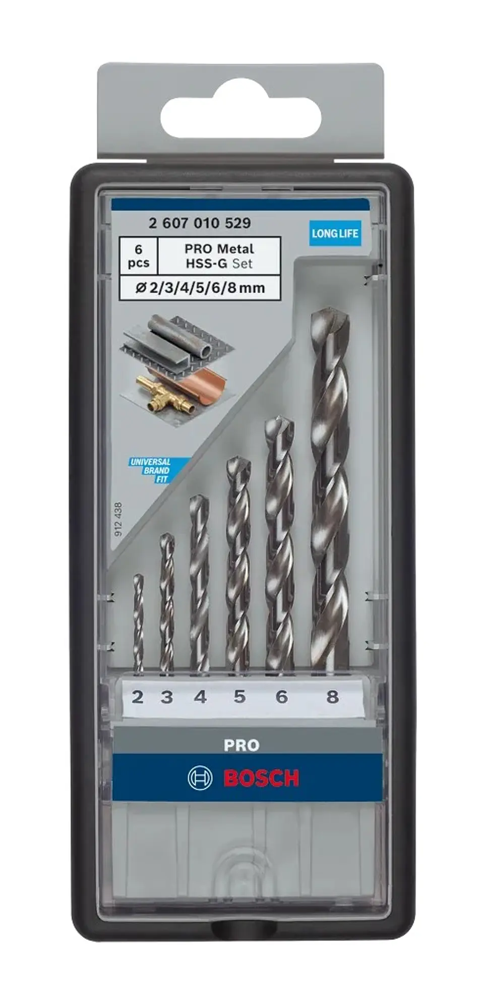Conjunto de brocas para metal PRO Metal HSS-G (6 unids) BOSCH  4
