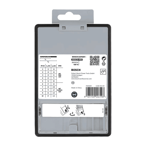 Conjunto de brocas para metal PRO Metal HSS-G (10 unids) BOSCH 5