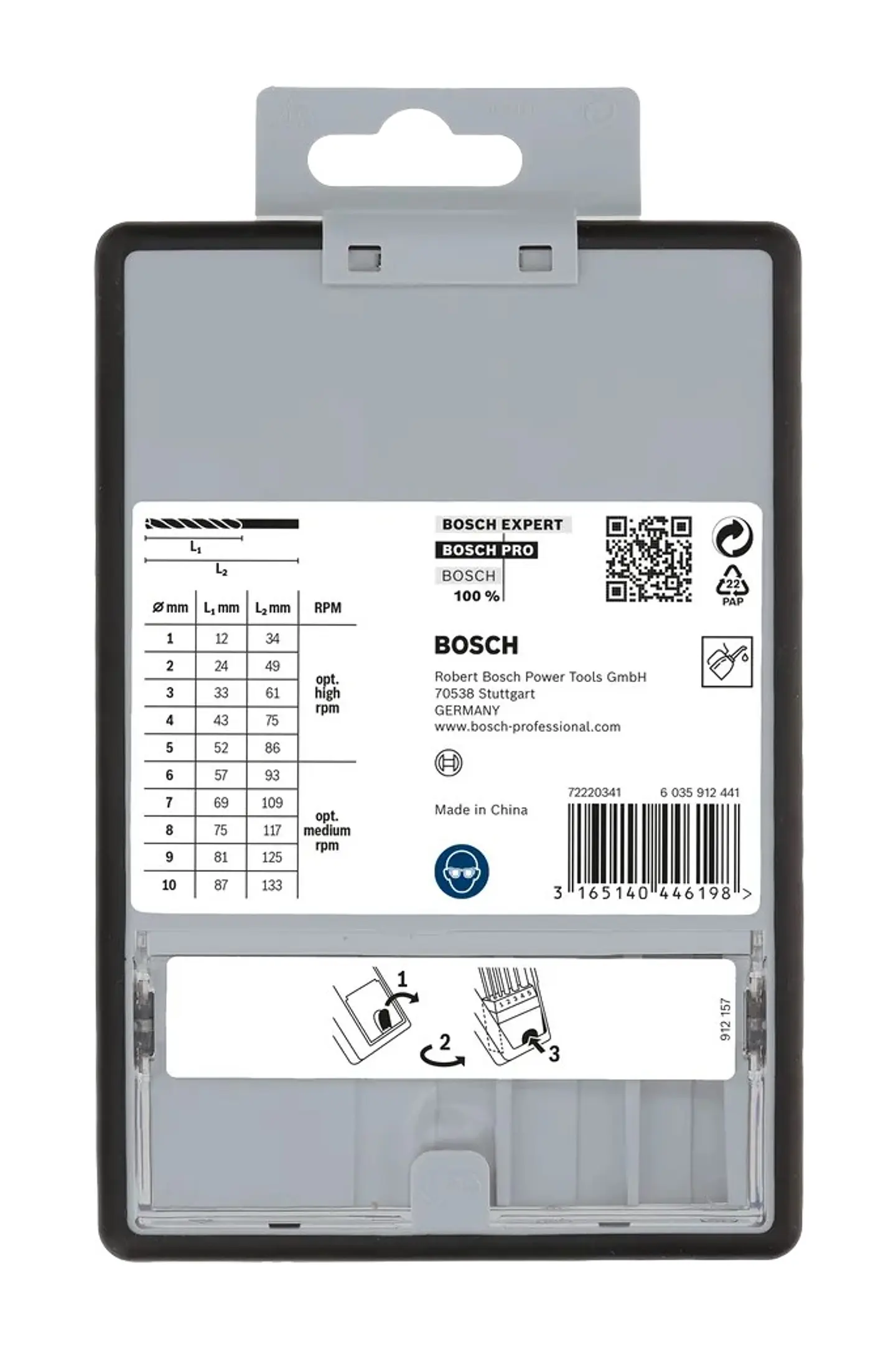 Conjunto de brocas para metal PRO Metal HSS-G (10 unids) BOSCH 5