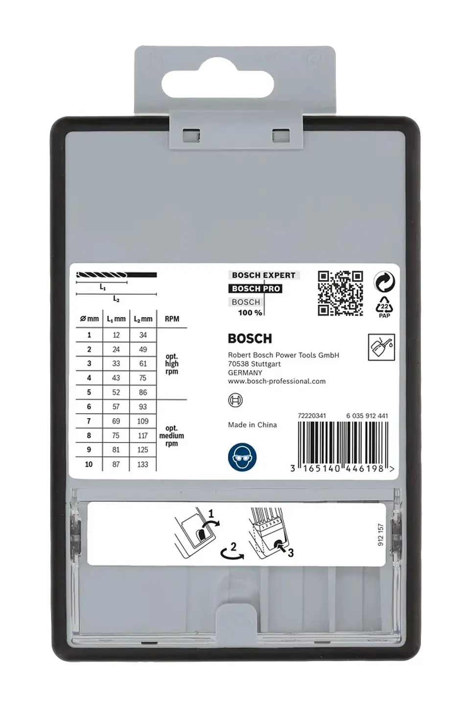 Conjunto de brocas para metal PRO Metal HSS-G (10 unids) BOSCH 5
