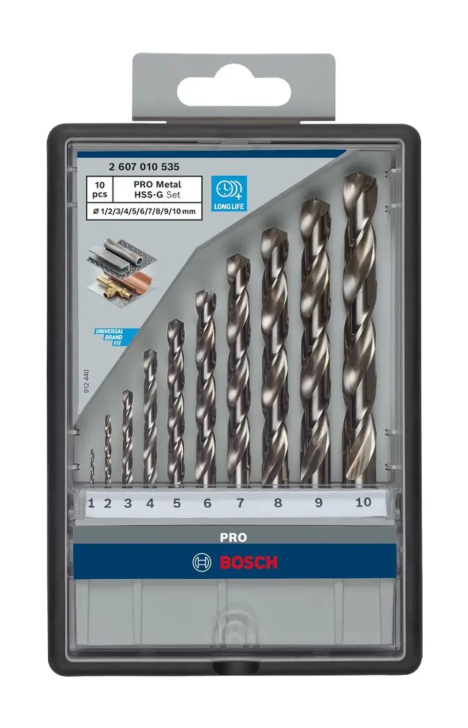 Conjunto de brocas para metal PRO Metal HSS-G (10 unids) BOSCH 4