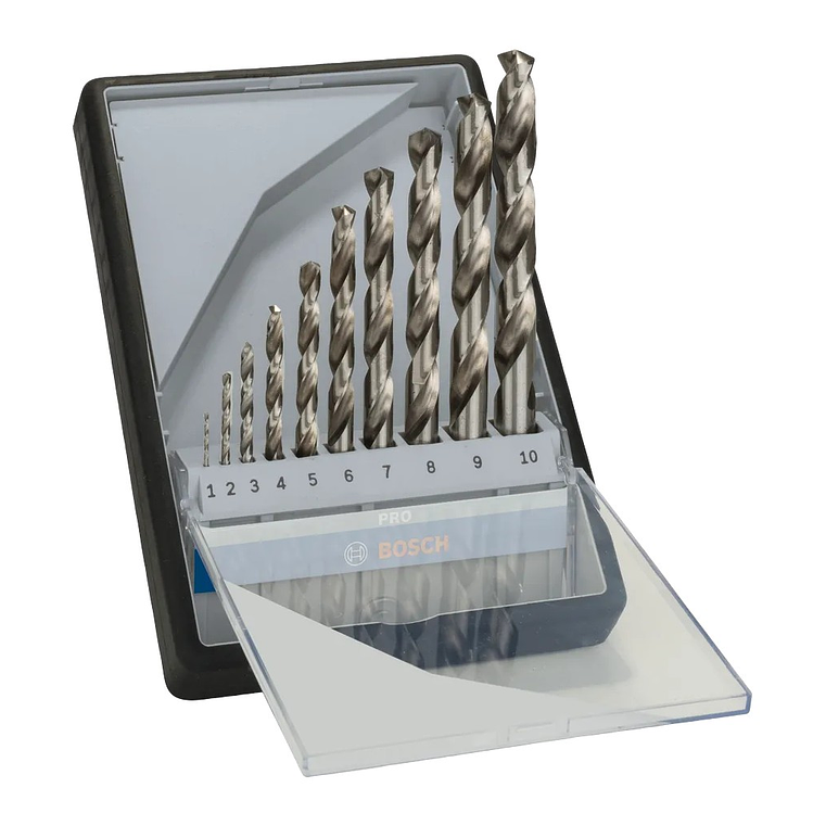 Conjunto de brocas para metal PRO Metal HSS-G (10 unids) BOSCH 1