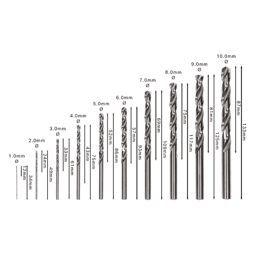 Conjunto de brocas para metal PRO Metal HSS-G (10 unids) BOSCH 3