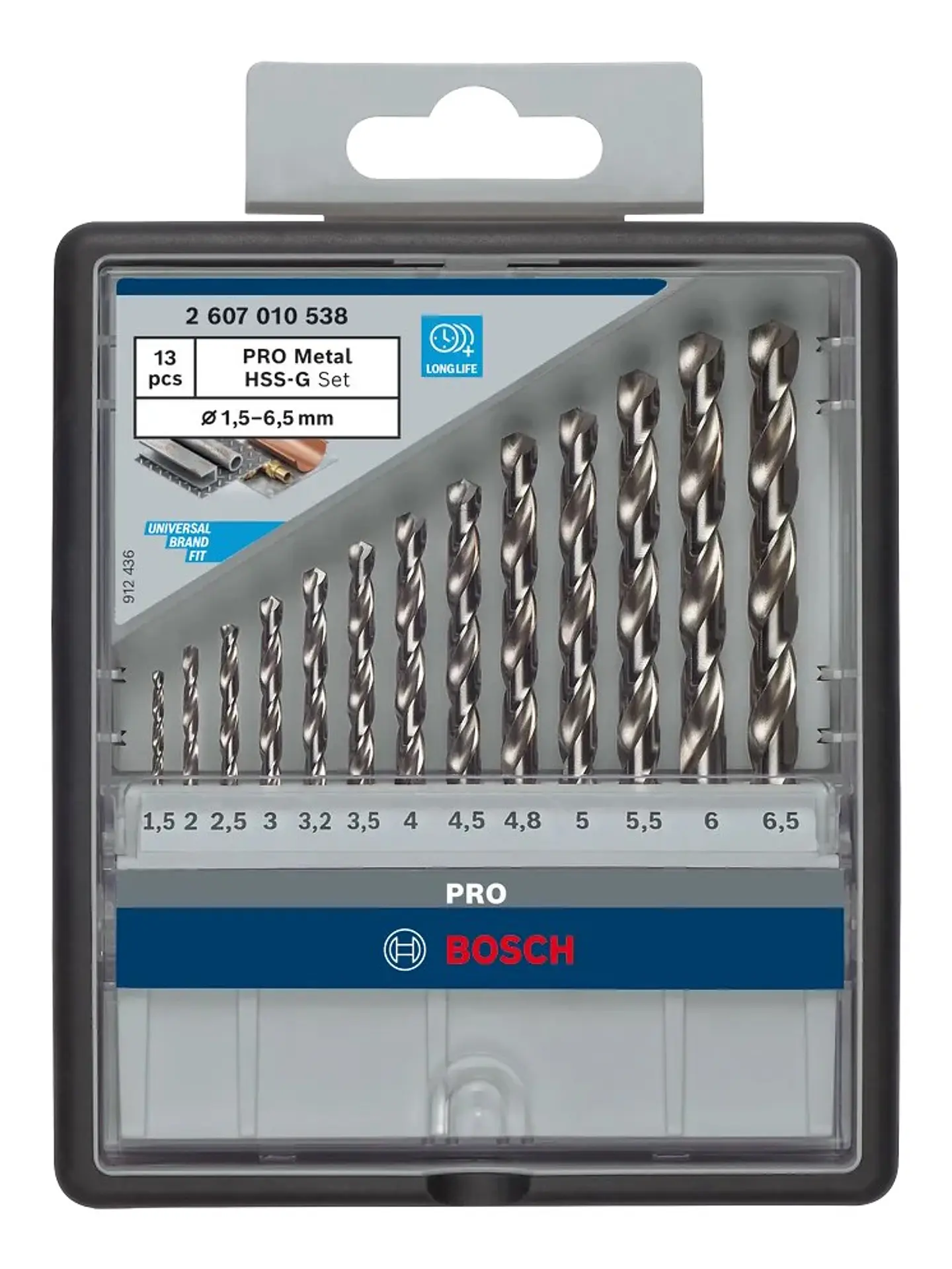 Conjunto de brocas para metal PRO Metal HSS-G (13 unids) BOSCH  5