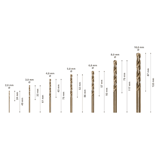 Conjunto de brocas para metal PRO Metal HSS-G (7 unids) BOSCH 3