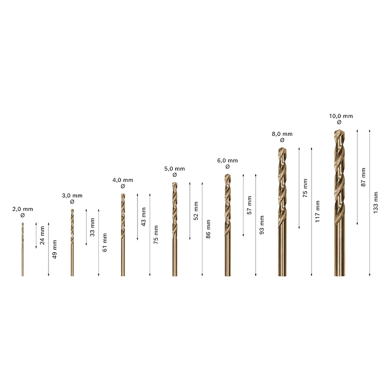 Conjunto de brocas para metal PRO Metal HSS-G (7 unids) BOSCH 3