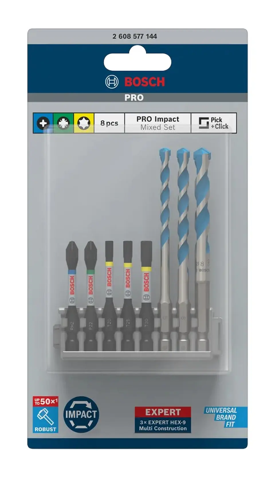 PRO Impact Mixed Set (8 unids) BOSCH  3
