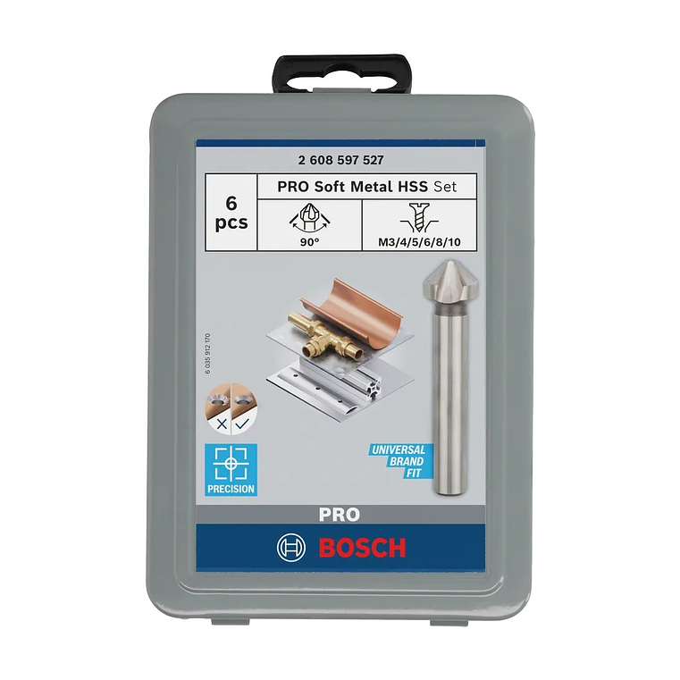 Conjunto de brocas para escareador PRO Soft Metal HSS (6 unids) BOSCH  5