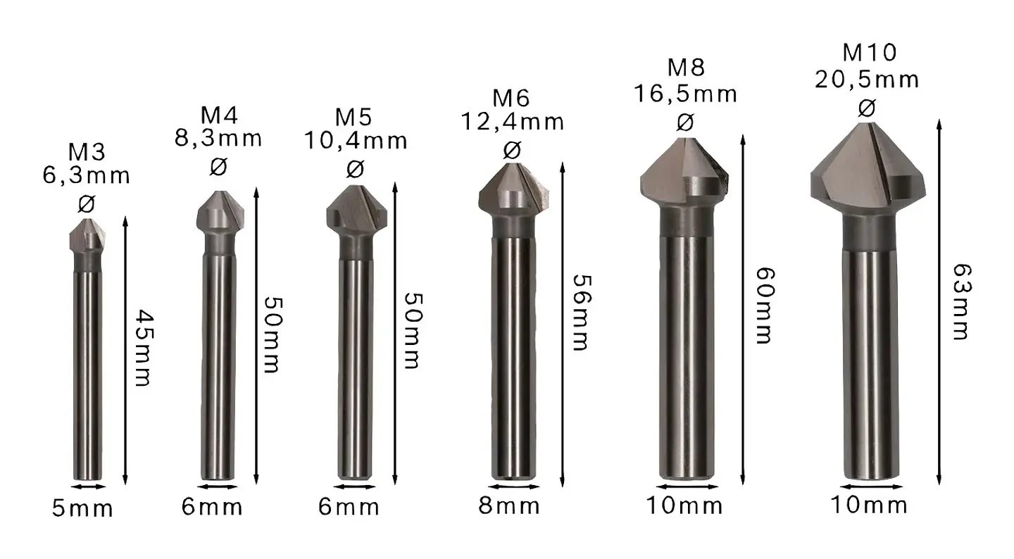 Conjunto de brocas para escareador PRO Soft Metal HSS (6 unids) BOSCH  3