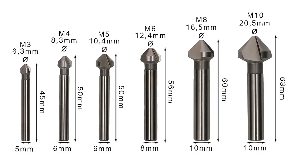 Conjunto de brocas para escareador PRO Soft Metal HSS (6 unids) BOSCH  3