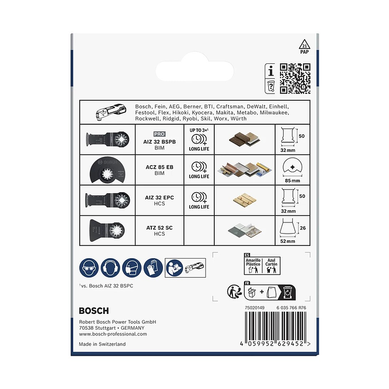 Conjunto de pavimentos e acessórios (4 unids) BOSCH  4