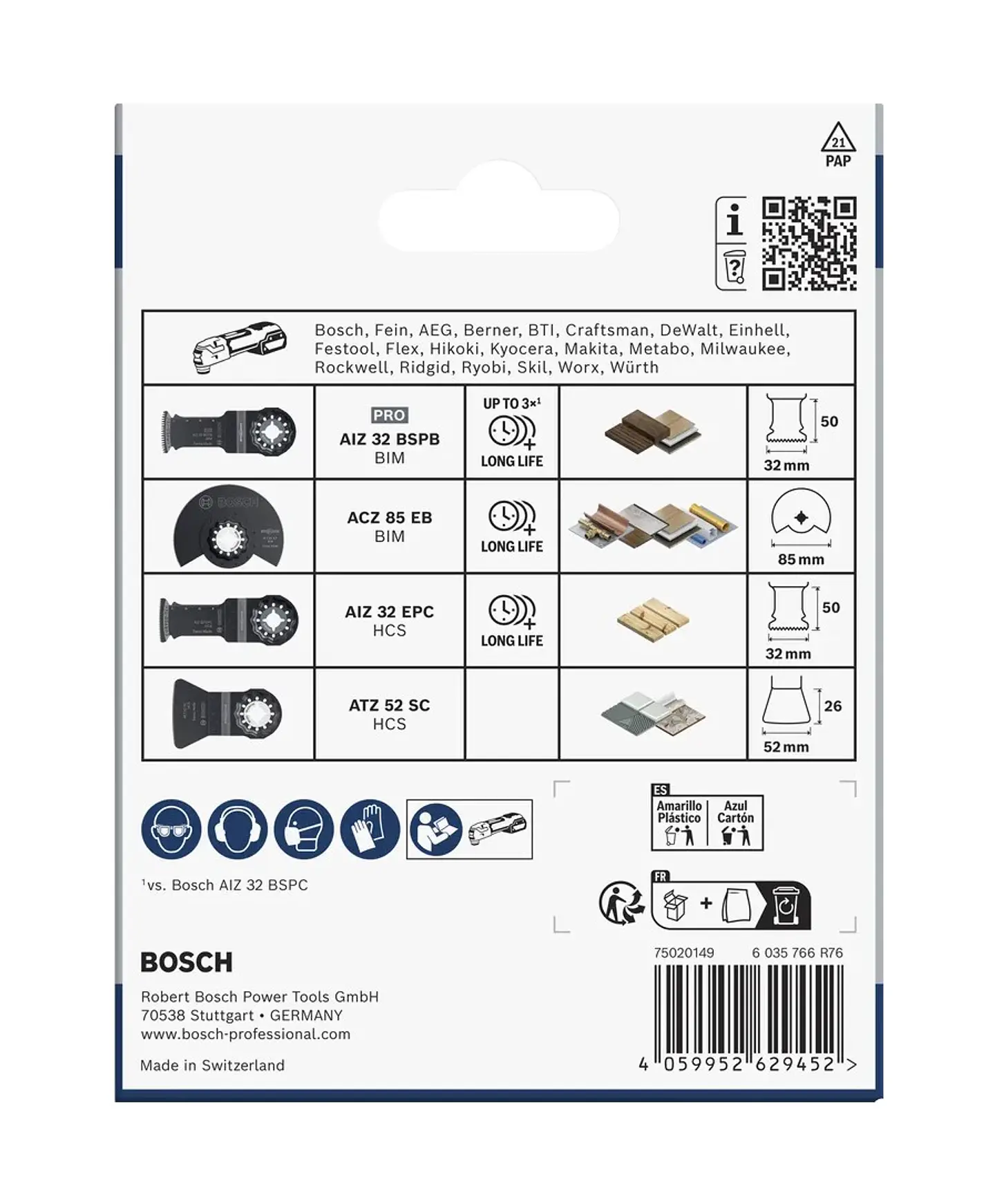 Conjunto de pavimentos e acessórios (4 unids) BOSCH  4