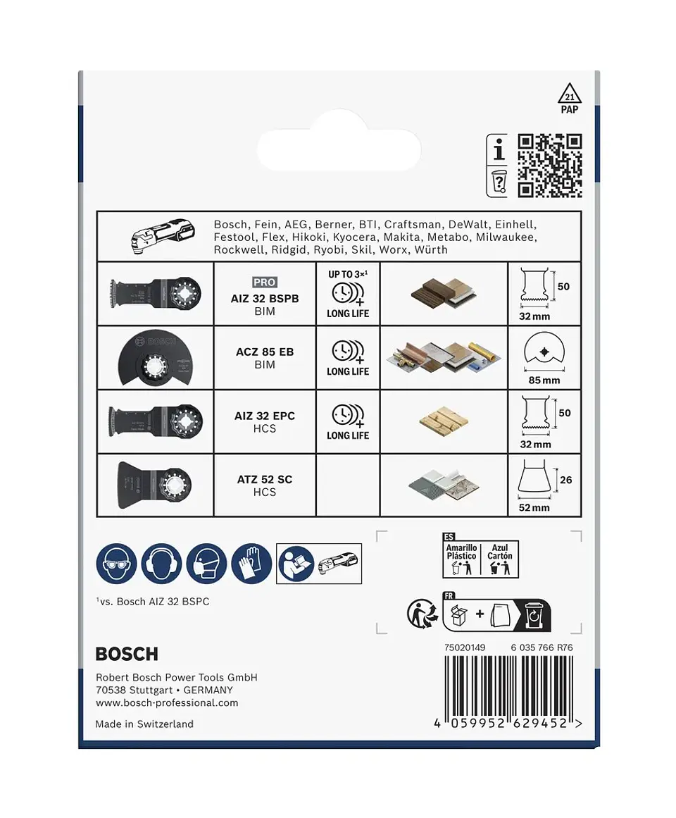 Conjunto de pavimentos e acessórios (4 unids) BOSCH  4